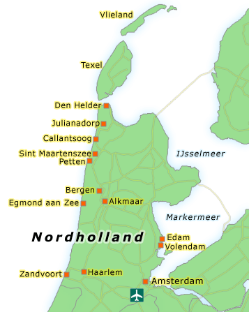 Nordholland Karte