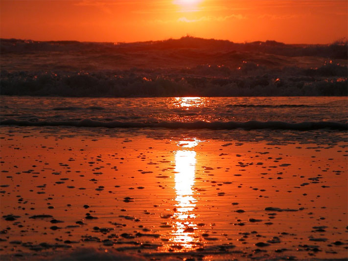 Sonnenuntergang in Zandvoort, Nordholland